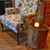 Wood Home Decor Touches-Log End Table / Family Focus Blog