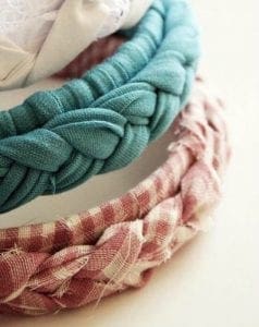 3 upcycled tshirt crafts- DIY braided headbands