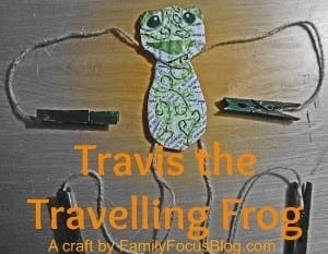Travis the Travelling Frog Craft