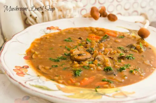 Mushroom Lentil Soup
