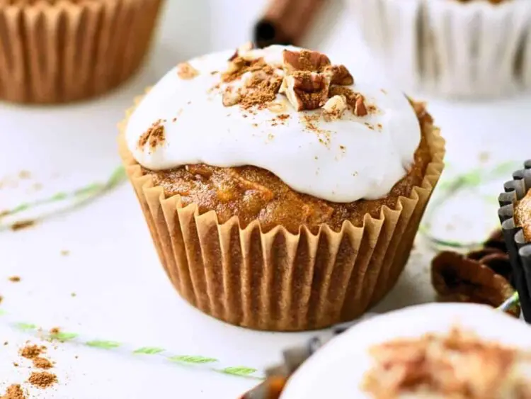 Easter vegan carrot cake cupcake