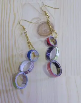 Repurposed Magazine Pages Earrings