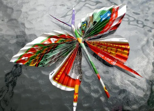 Repurposed butterfly out of magazine pages for Spring
