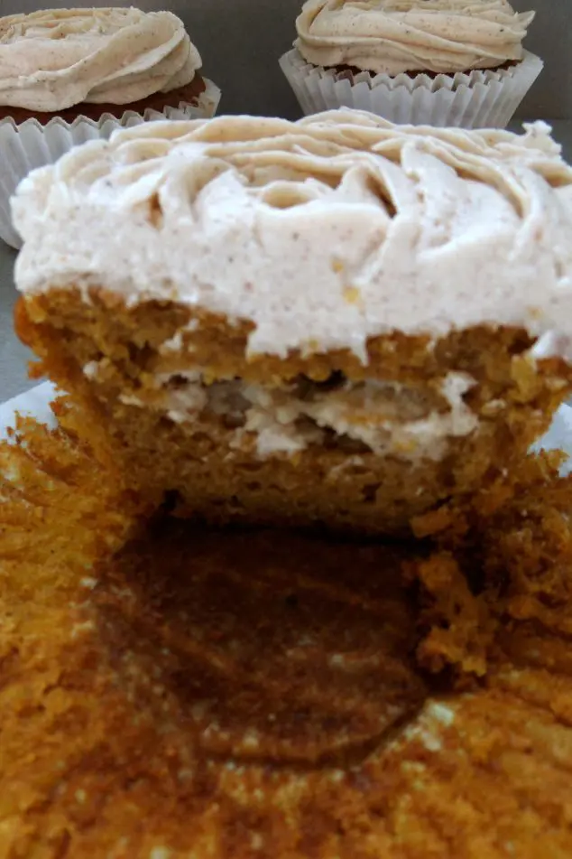 Pumpkin Cheesecake Stuffed Cupcakes