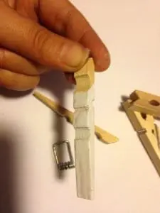 Bride painted in crevices - Bride  Clothespin
