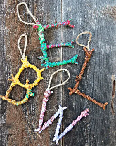 diy nature art letters