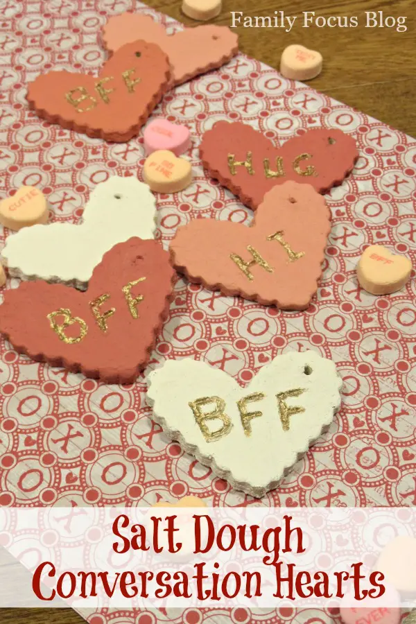 Salt Dough Conversation Hearts Craft