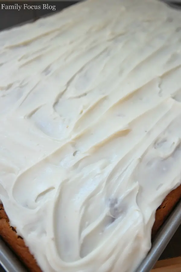 Pumpkin Cake Bars with Cream Cheese Frosting