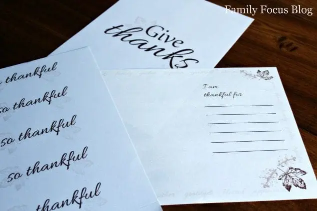 Thanksgiving Place Setting Printables