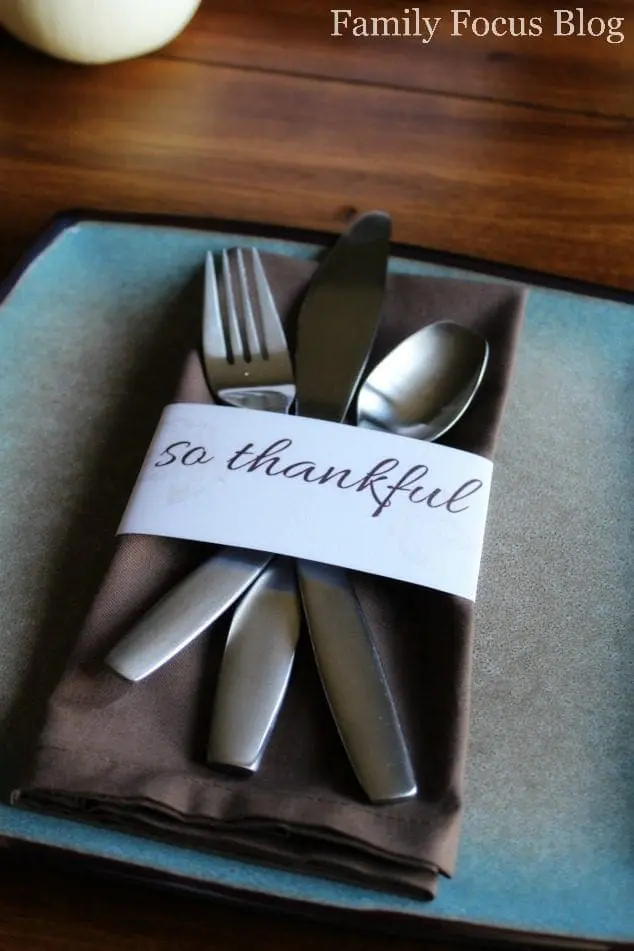 Thanksgiving Place Setting Printables