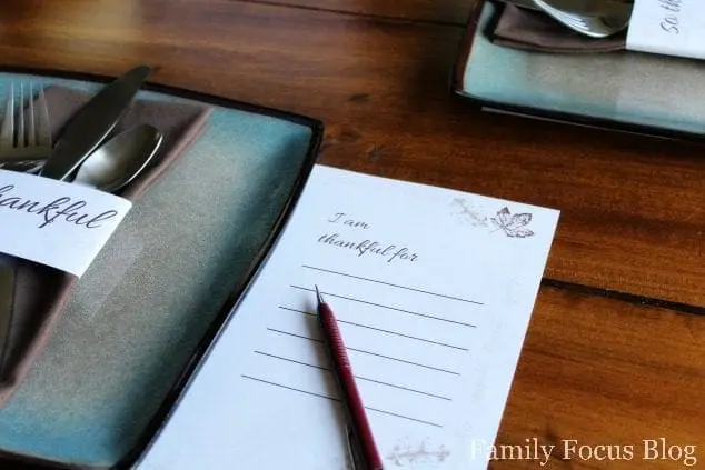 Thanksgiving Place Setting Printables