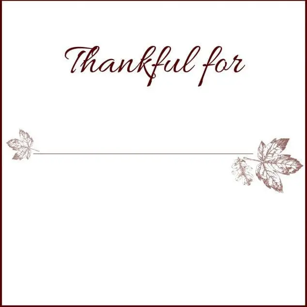 Thanksgiving Place Cards Printable