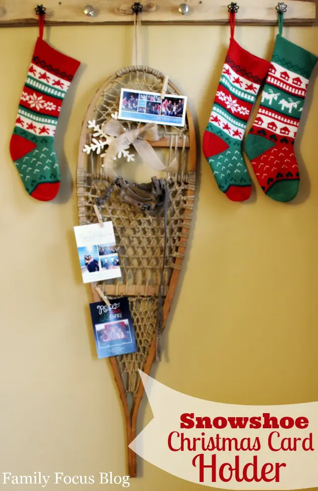 Snowshoe Christmas Card Holder