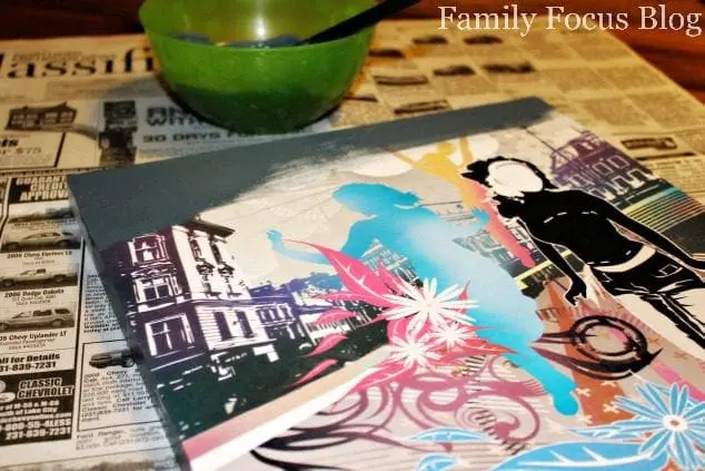 bird painting easy, start by painting over used canvas