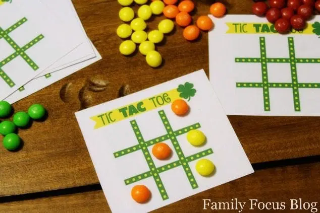 St. Patrick's Day Printable Tic Tac Toe Board 