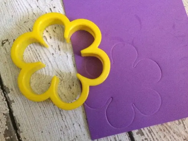 craft foam flower impression