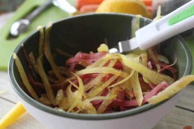 heirloom carrot salad slice