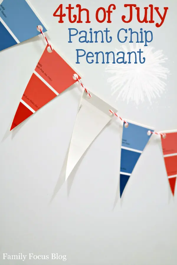 4th of July Paint Chip Pennant
