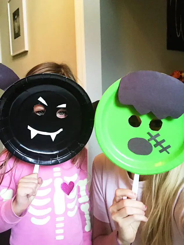 halloween paper plate masks