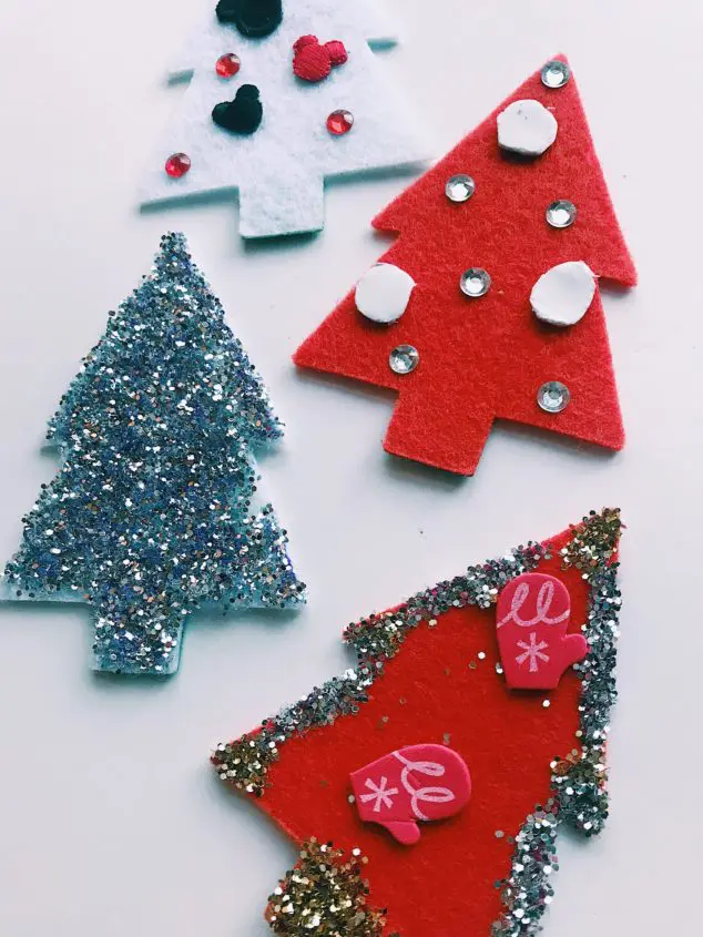 diy felt christmas tree ornaments
