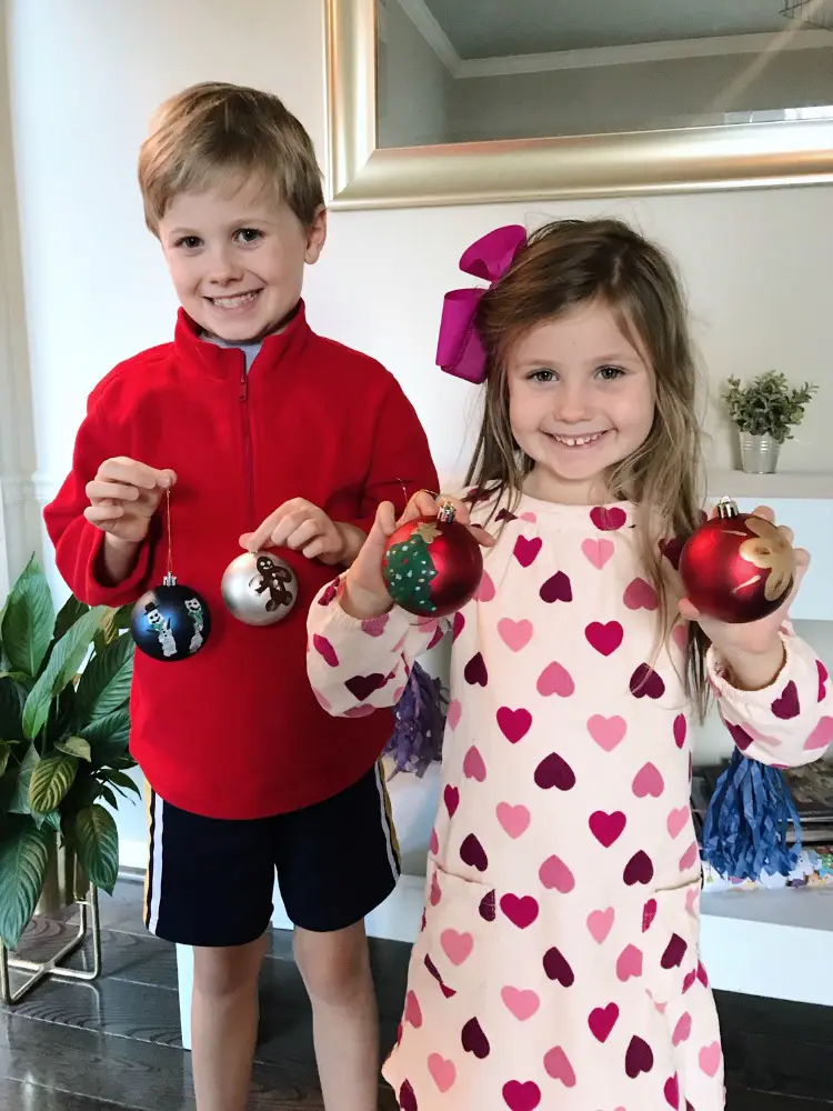 DIY fingerprint christmas ornaments