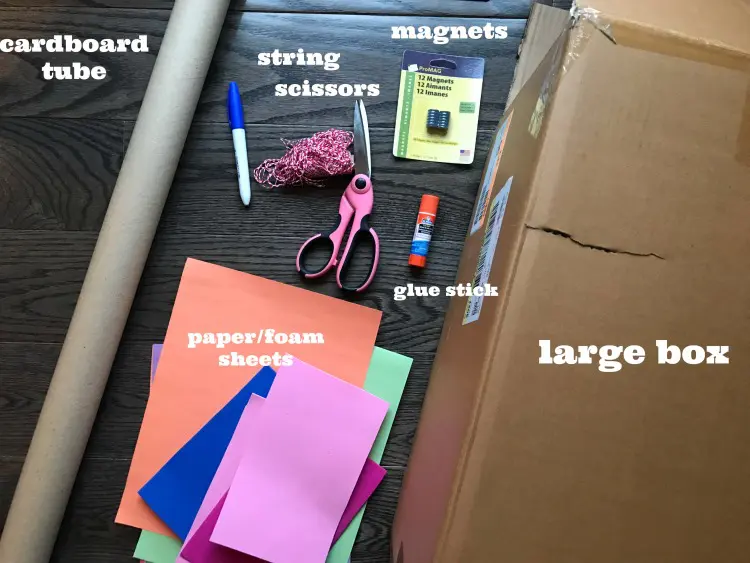 DIY kids fishing game craft supplies