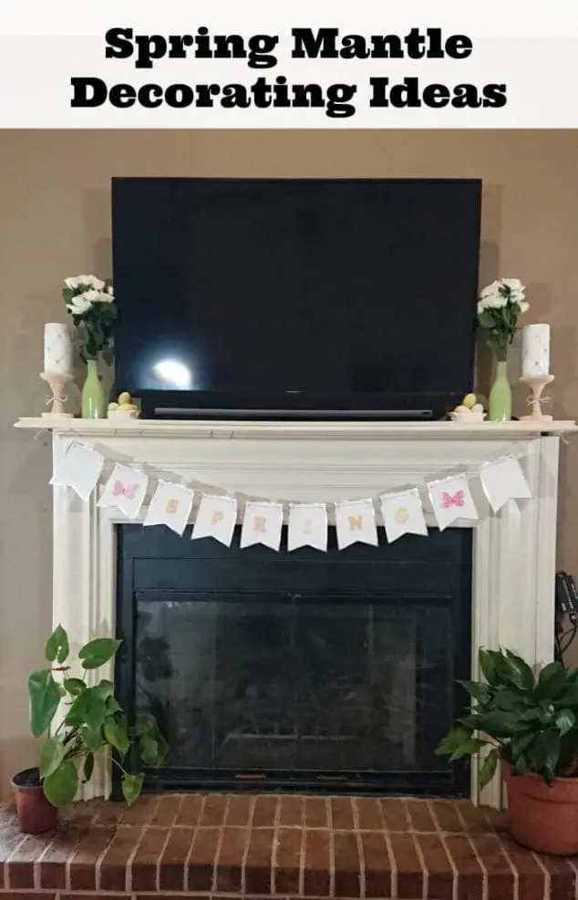 spring mantle decor tutorial
