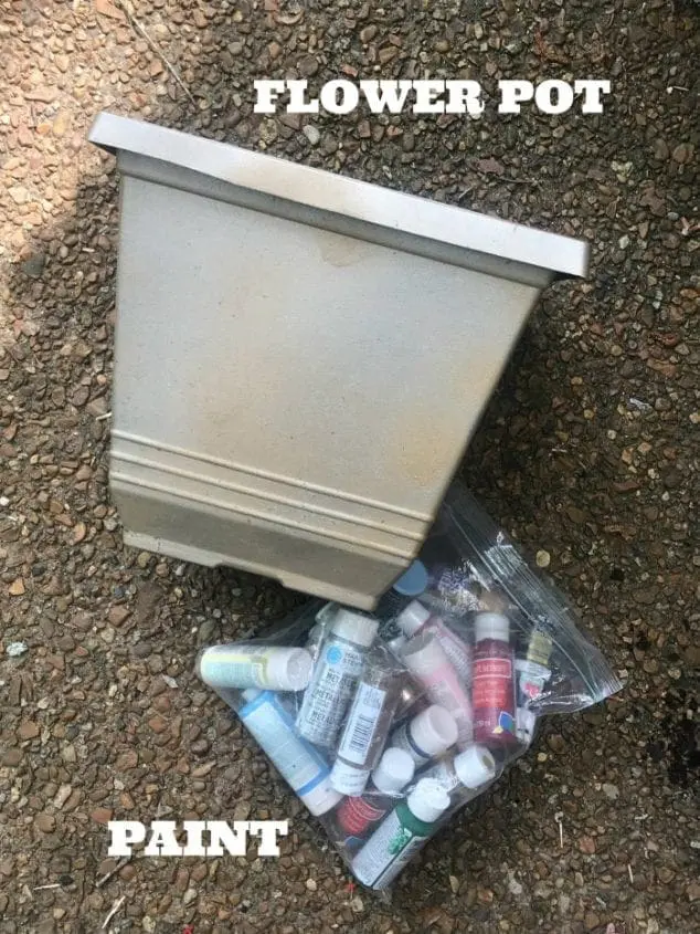 hand painted flower pots