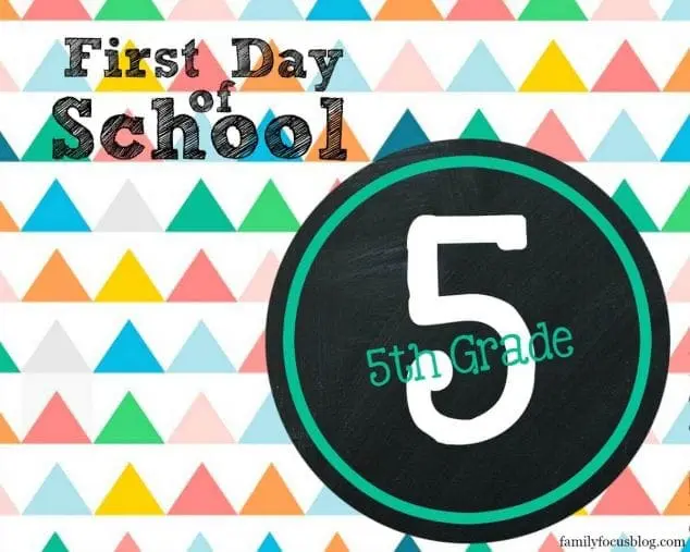 first day of school sign printable