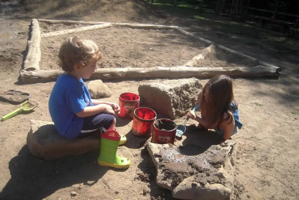 kids playing in the dirt