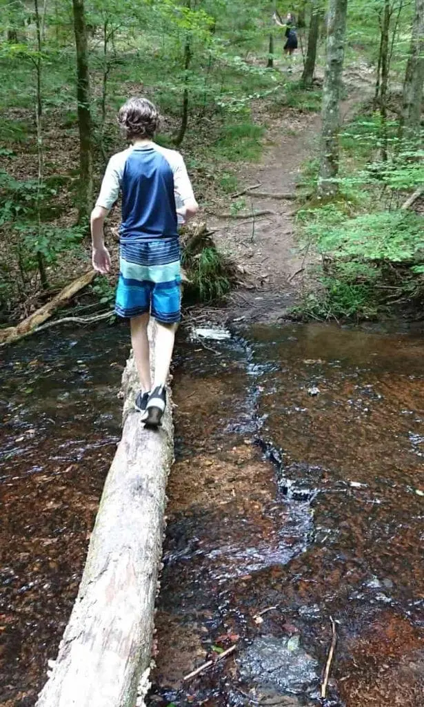 crossing the creek