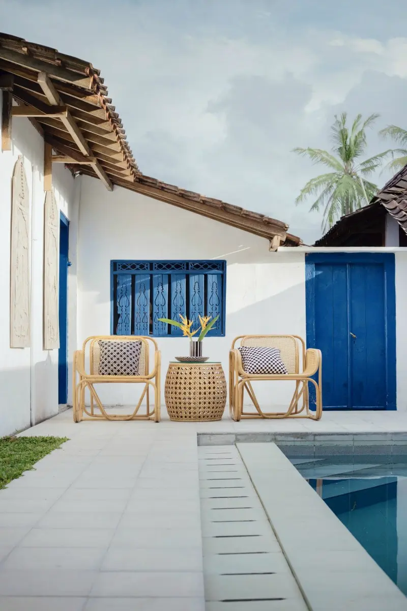 outdoor living spaces with pool