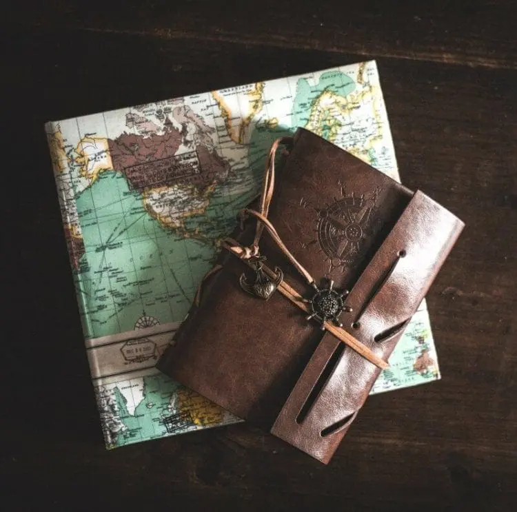 map as wrapping paper