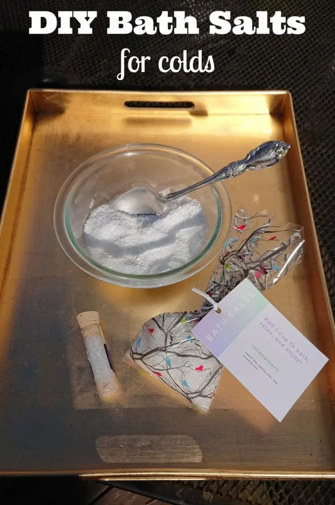 DIY bath salts for colds