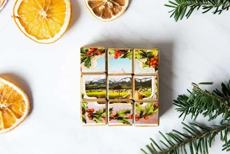 DIY postcard block puzzle