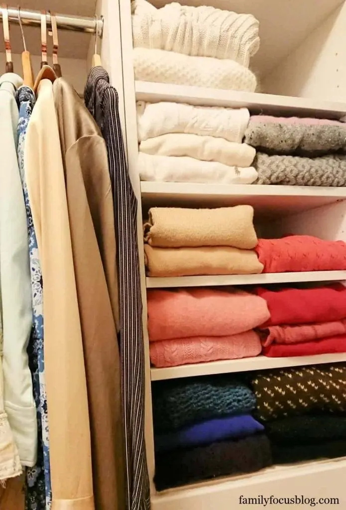 Marie kondo storing sweaters hotsell