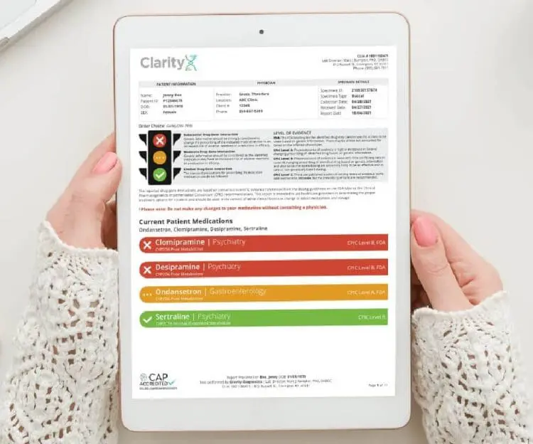 clarity x gene testing results