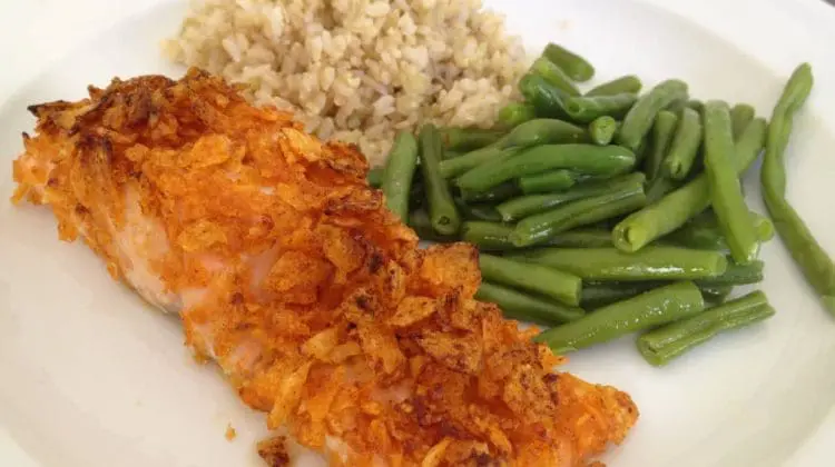 chip encrusted salmon