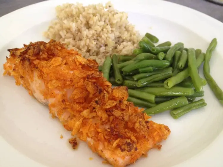chip encrusted salmon