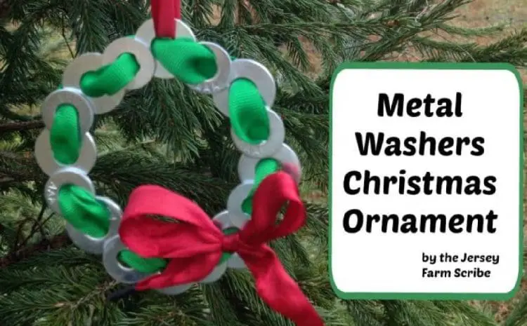 metal washer wreath ornament