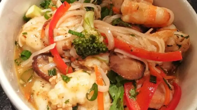 red curry shrimp noodles