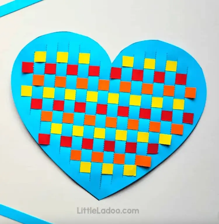 woven paper heart