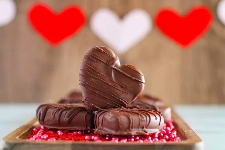 chocolate peanut butter hearts