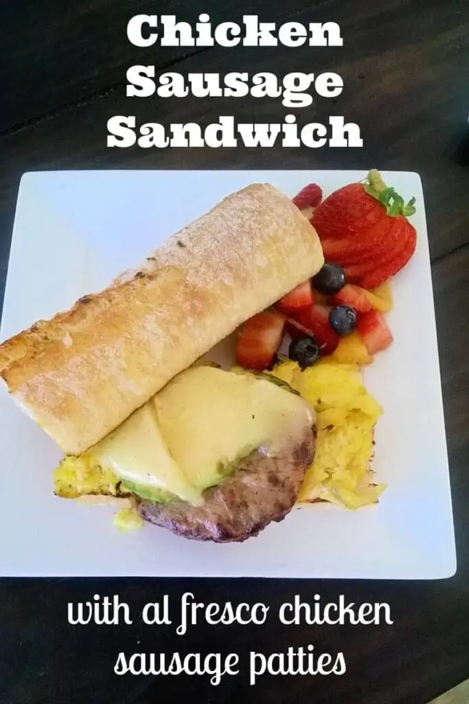 Chicken Sausage Sandwich with al fresco chicken sausage patties