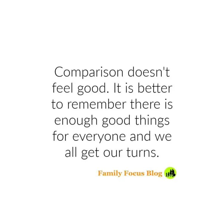stop comparing