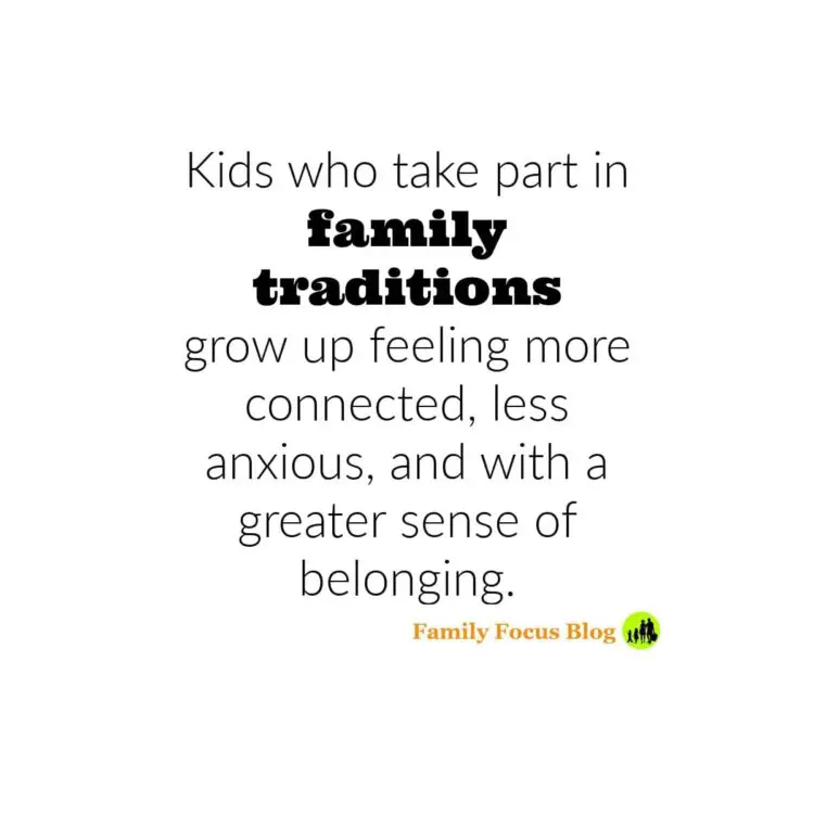 family traditions create connection