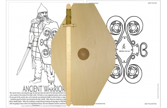 historical wooden toy shield