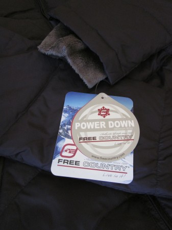 Free Country down coat with fleece sleeve