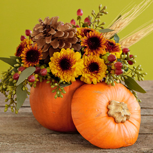 3 fall craft ideas- #1 pumpkin vase