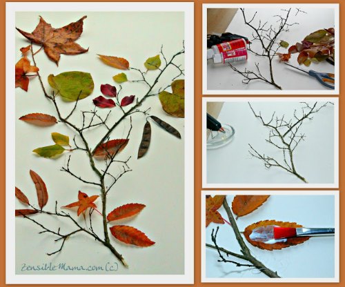 DIY fall leaf project directions